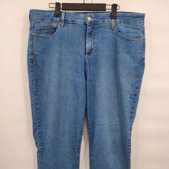 NYDJ Lyft Tuck Technology High Rise Jeans Denim Pants Women Size 16 Bootcut - Picture 2 of 13